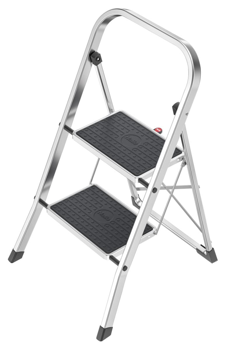 Стремянка Hailo K70 StandartLine сталь+алюминий 2 широкие ступени с ковриком