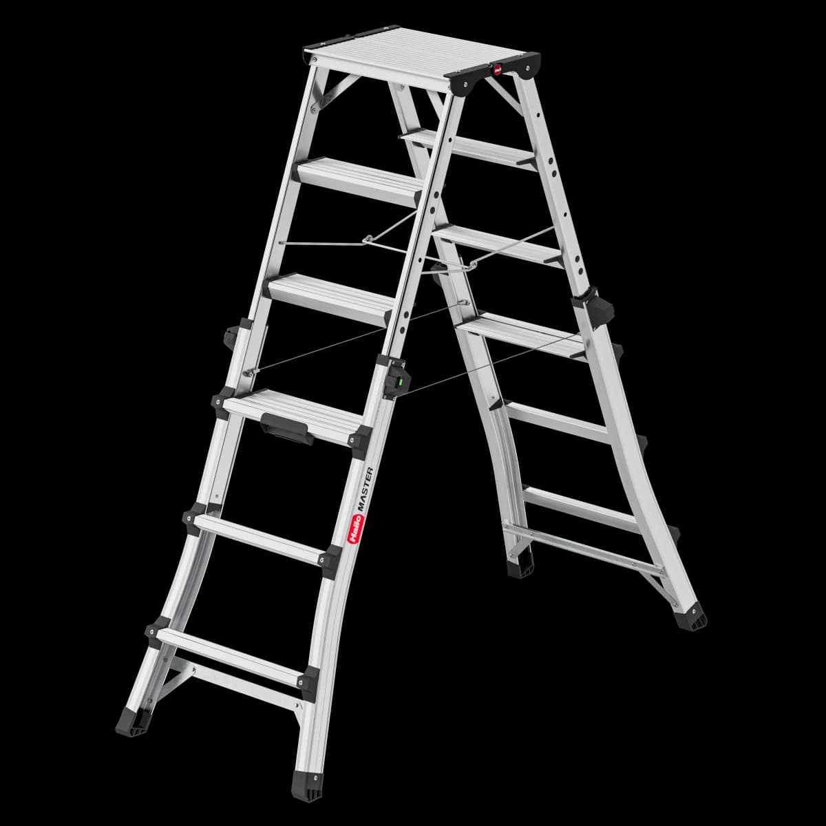 Стремянка телескопическая Hailo D100 TL TopLine ступени 2x4-2x6